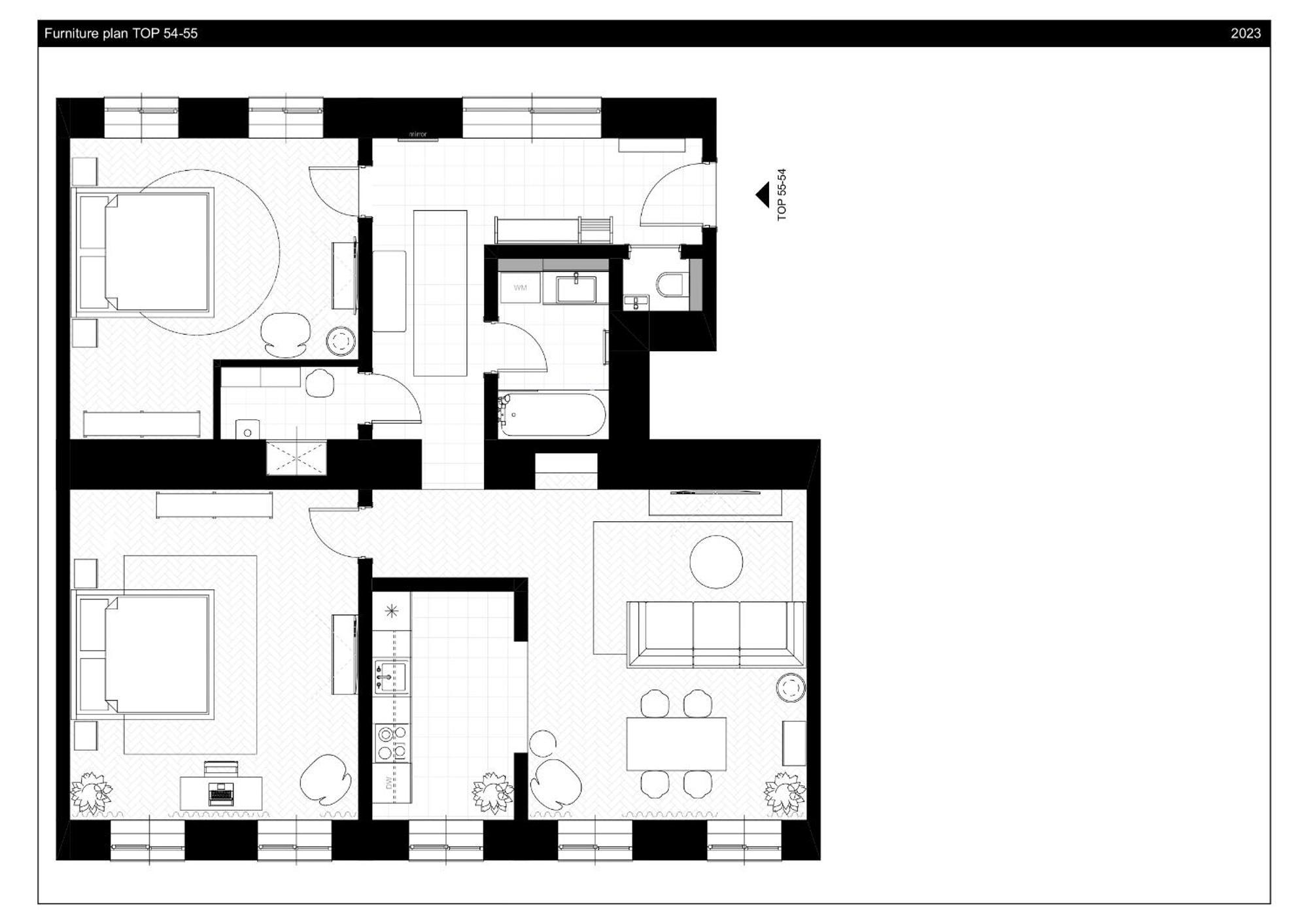 Chic 94M2 Apartment With A King-Size Bed Wenen Buitenkant foto